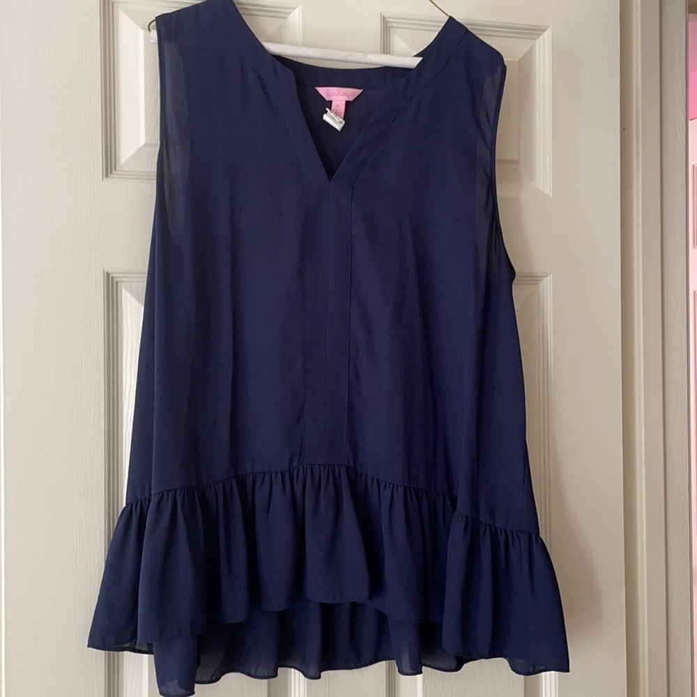 Lilly Pulitzer tank top with ruffle bottom